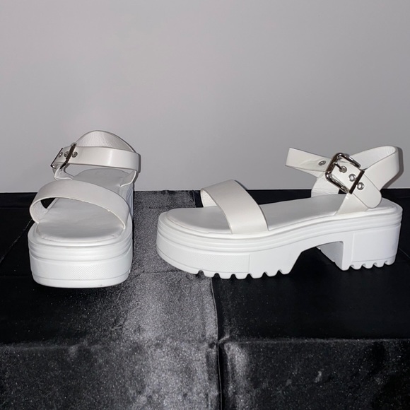 Ready Salted - Juliette2 - Classic Chunky Block Heel Platform Sandals Size 10 - Picture 16 of 16
